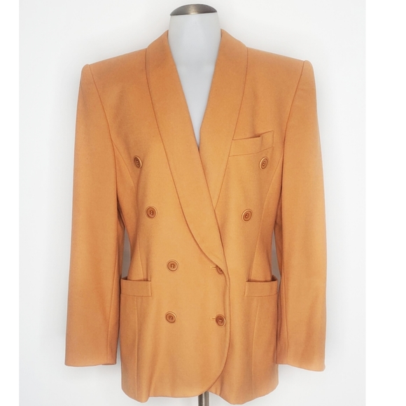 Escada Jackets & Blazers - SOLD 🚫 Escada | Peach Angora / Wool Blend Blazer